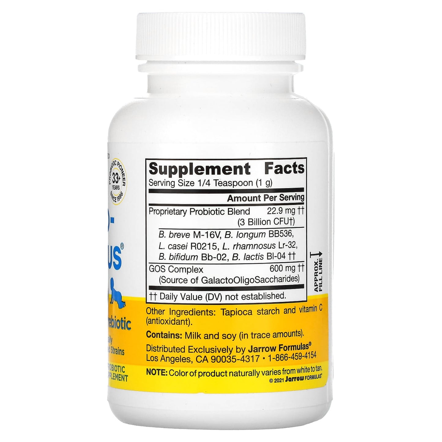 Jarrow Formulas, Baby's Jarro Dophilus + GOS, 2.5oz, 2.5 OZ UPC 790011030133 | HiLife Vitamins