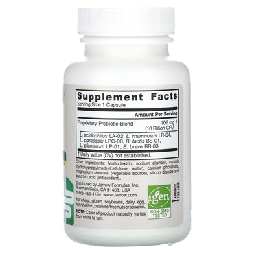 Jarrow Formulas, Jarro-Dophilus Allergen-Free 10 Billion CFU, 60 Veggie Caps UPC 790011030331 | HiLife Vitamins