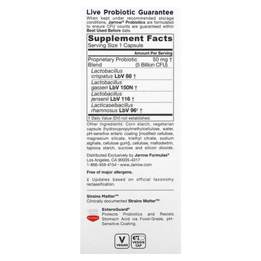 Jarrow Formulas, Jarro-Dophilus Women, Vaginal Probiotic, 60 Veggie Caps UPC 790011030546 | HiLife Vitamins