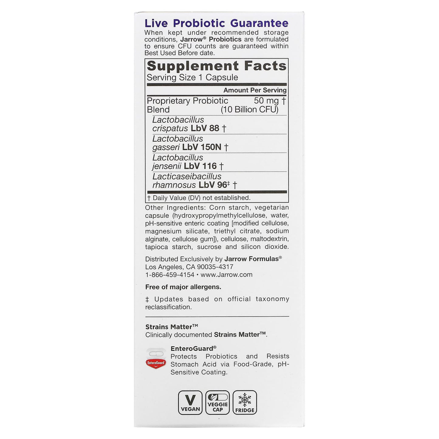 Jarrow Formulas, Jarro-Dophilus, Vaginal Probiotic, Wome, 60 Capsules UPC 790011030553 | HiLife Vitamins