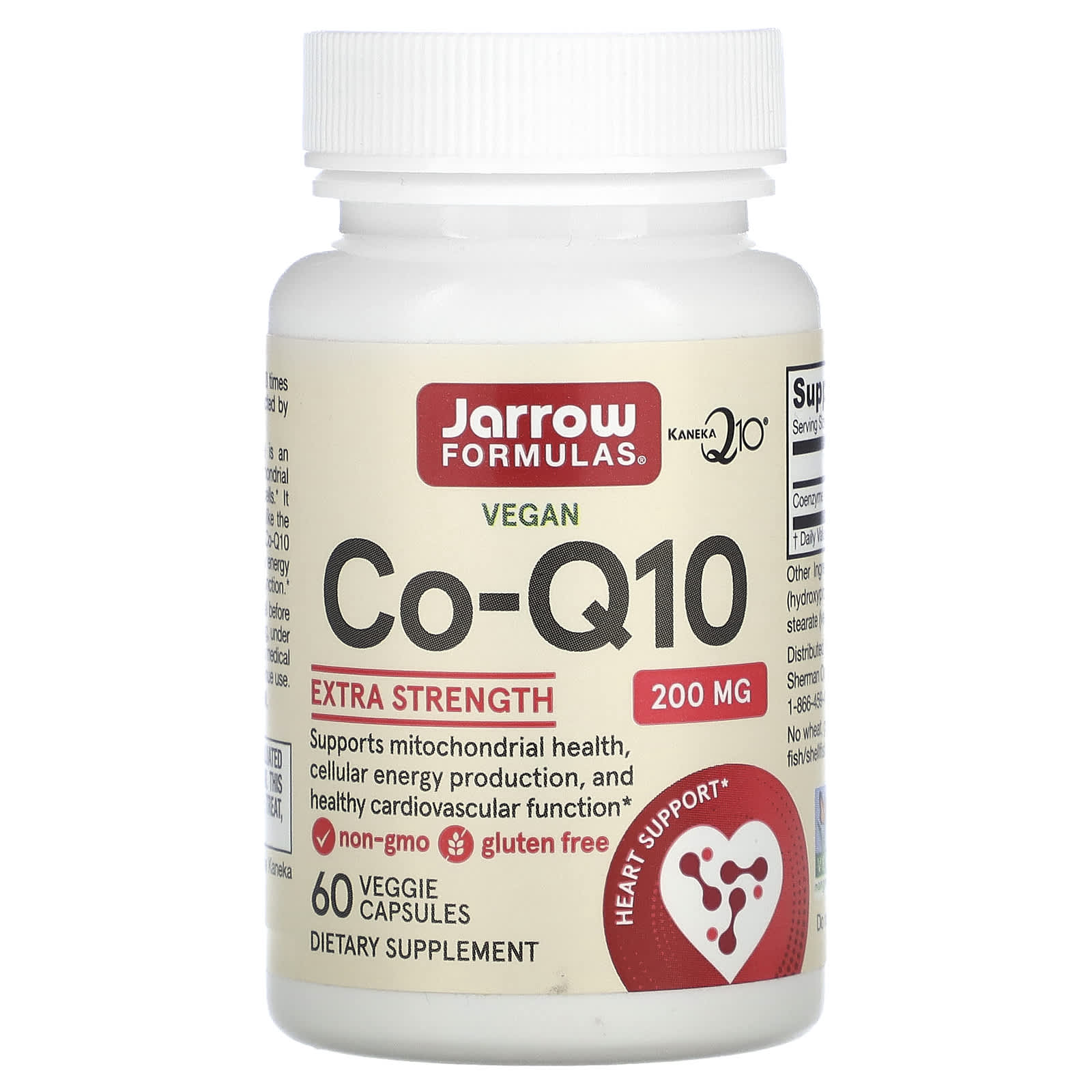 Jarrow Formulas, Co-Q10, 200 mg, 60 Capsules UPC 790011060161 | HiLife Vitamins