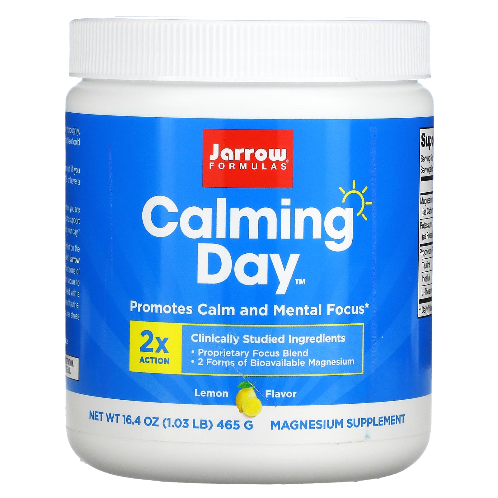 Jarrow Formulas, Calming Day, Lemon, 16.4 oz UPC 790011132196 | HiLife Vitamins