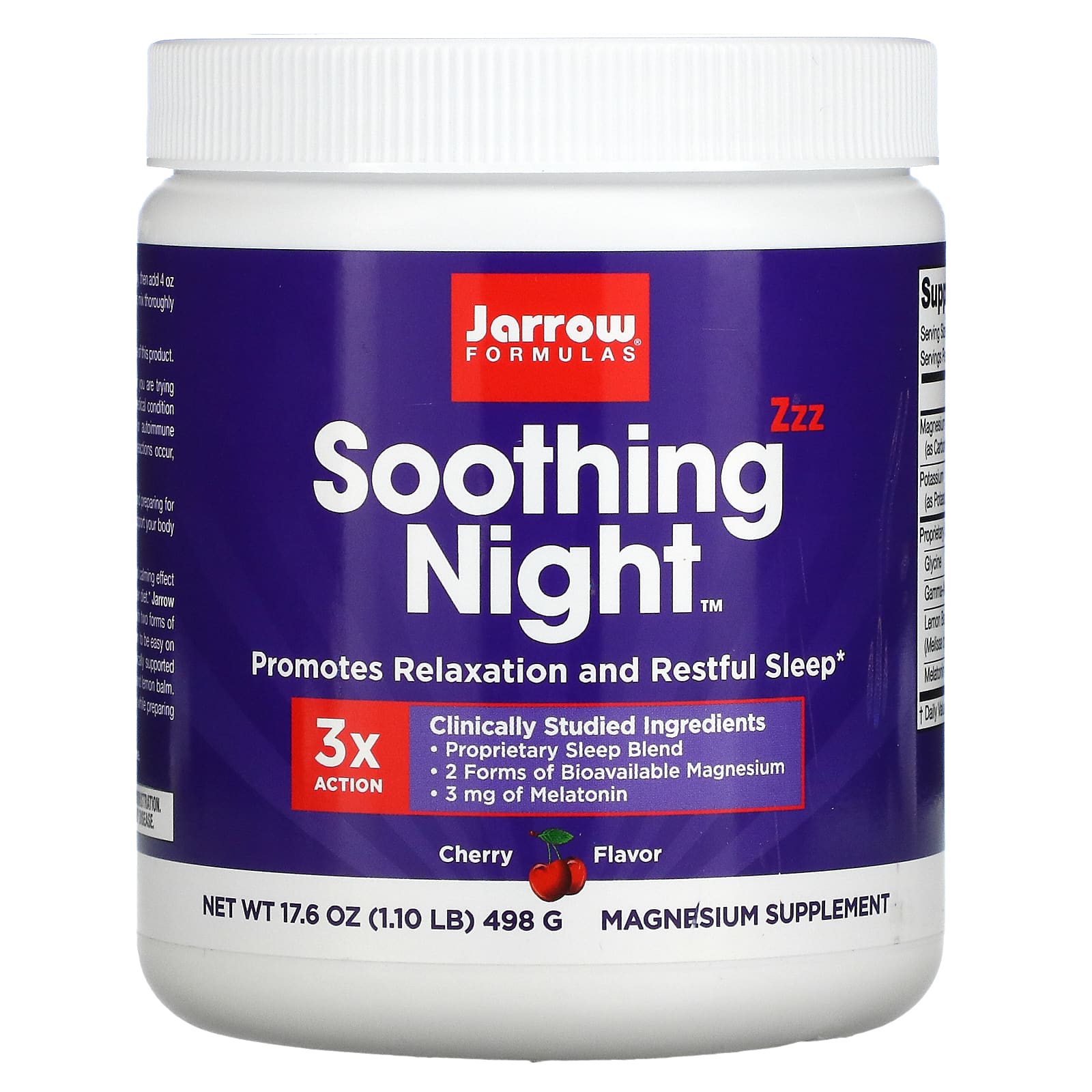 Jarrow Formulas, Soothing Night, Cherry, 17.6 oz UPC 790011132219 | HiLife Vitamins