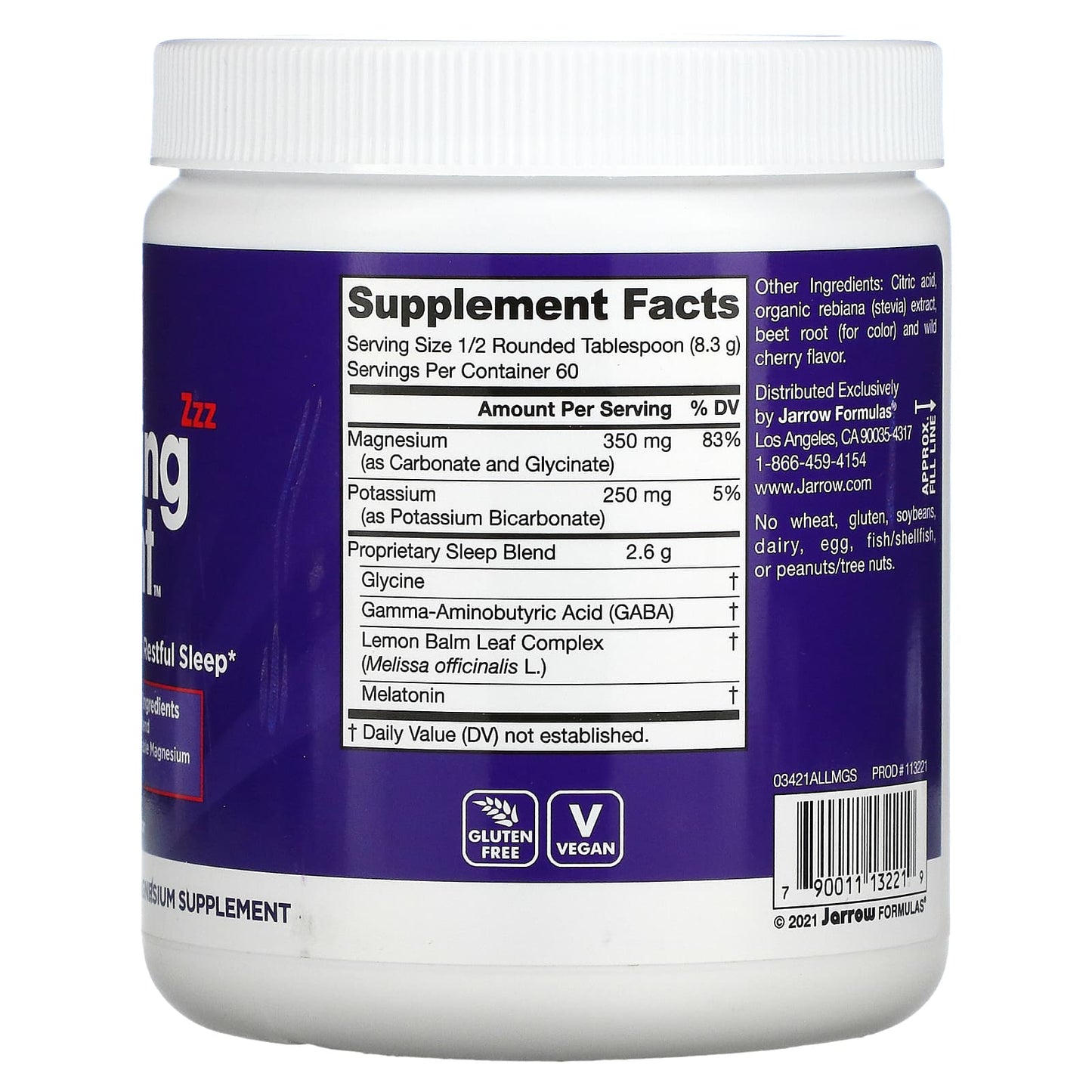 Jarrow Formulas, Soothing Night, Cherry, 17.6 oz UPC 790011132219 | HiLife Vitamins