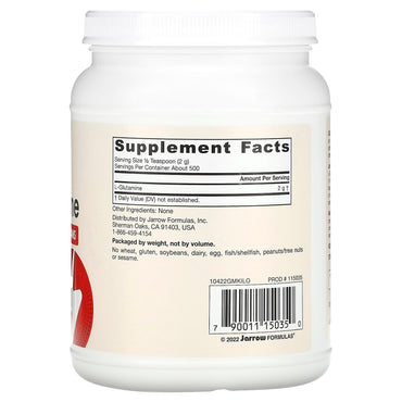 Jarrow Formulas, L-Glutamine Powder, 1000 GM UPC 790011150350 | HiLife Vitamins