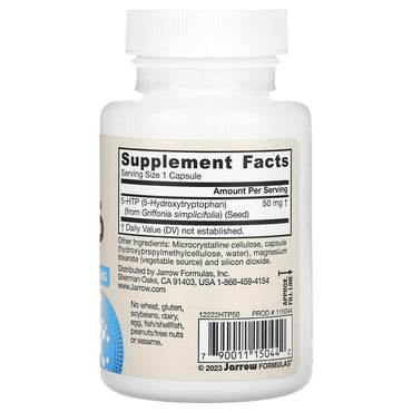 Jarrow Formulas, 5-HTP, 50 mg, 90 Capsules UPC 790011150442 | HiLife Vitamins