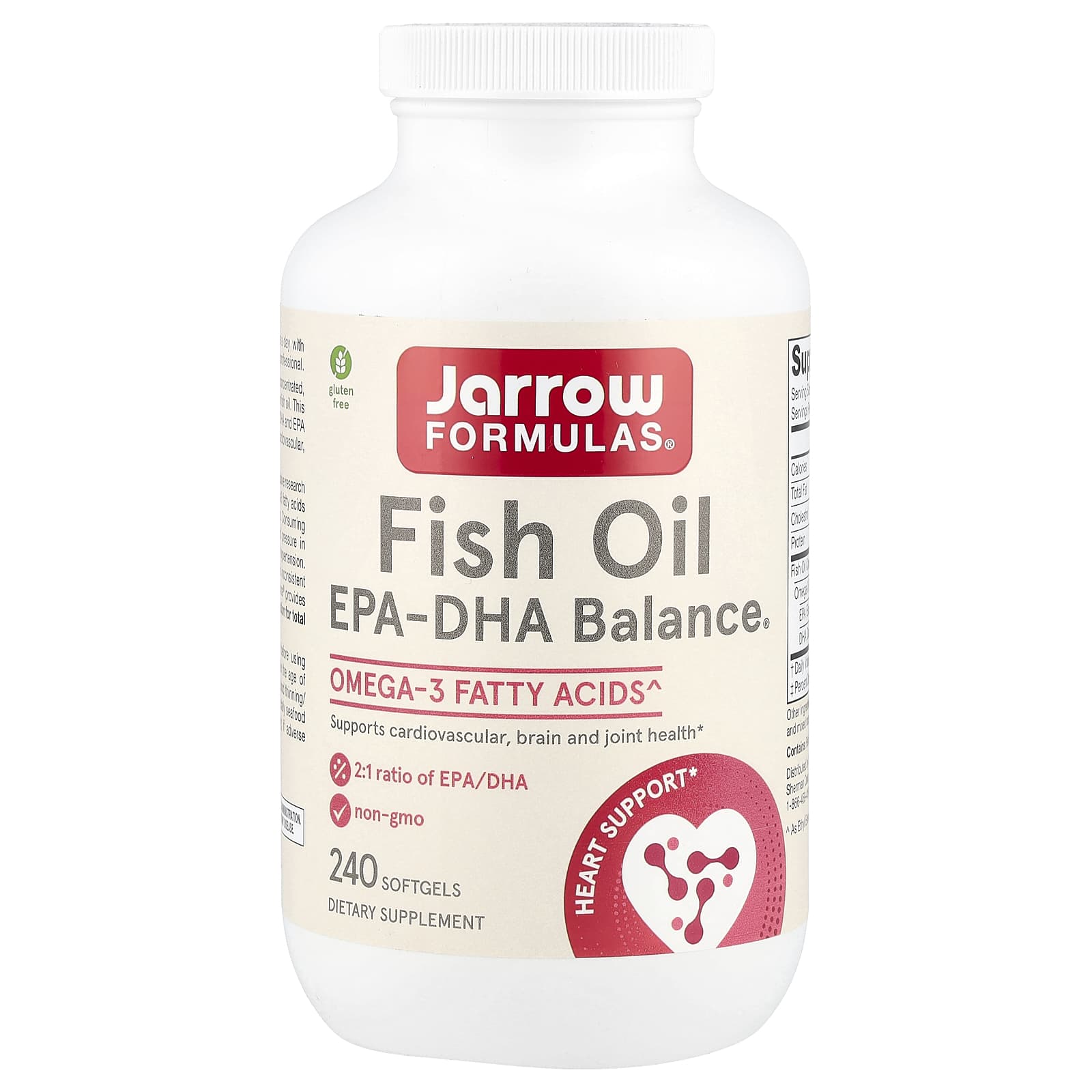 Jarrow Formulas, EPA-DHA Balance, 240 Softgels UPC 790011160397 | HiLife Vitamins