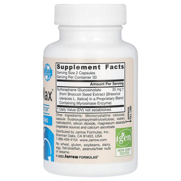 Jarrow Formulas, BroccoMax, Myrosinase Activated SGS, 60 Veggie Caps UPC 790011200277 | HiLife Vitamins