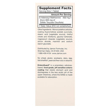 Jarrow Formulas, SAMe (Disulfate Tosylate), 400 mg, 60 Tablets UPC 790011200420 | HiLife Vitamins