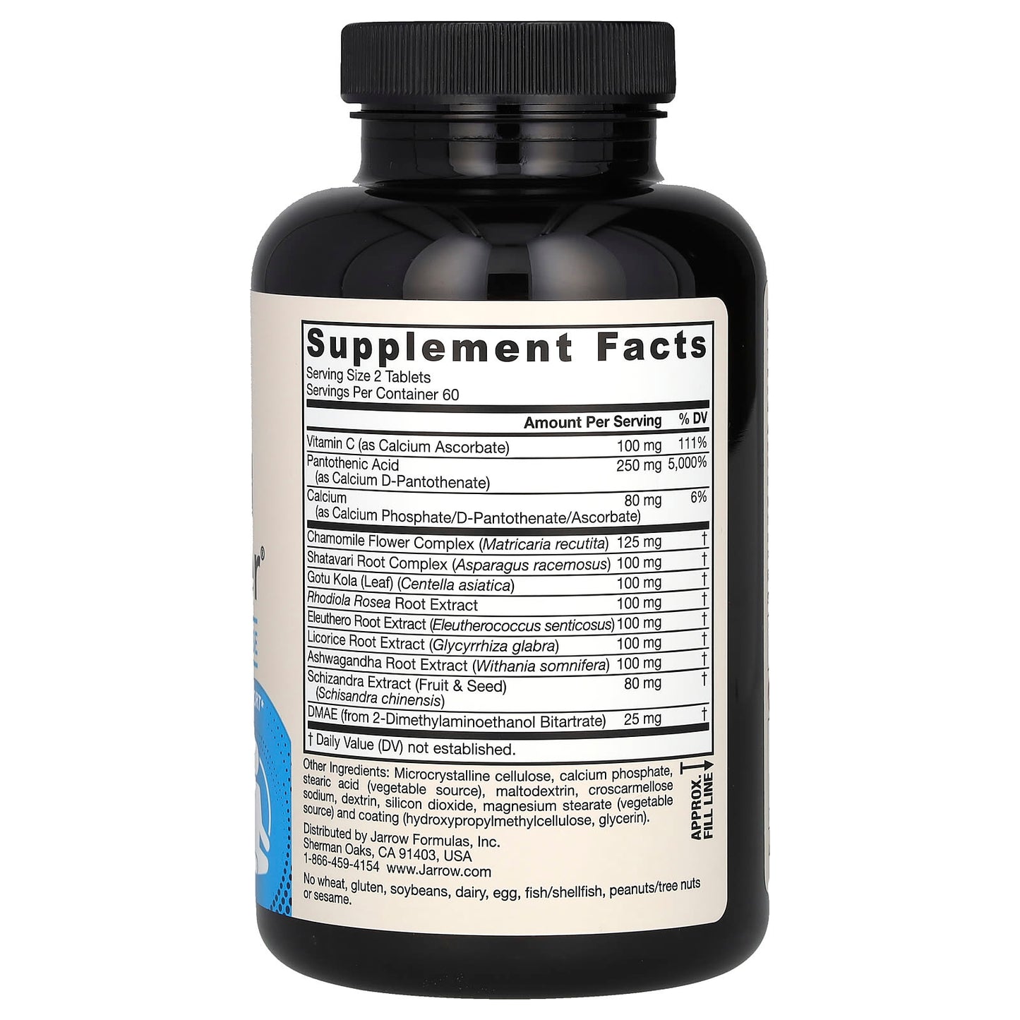 Jarrow Formulas, Adrenal Optimizer, 120 Tablets UPC 790011290322 | HiLife Vitamins