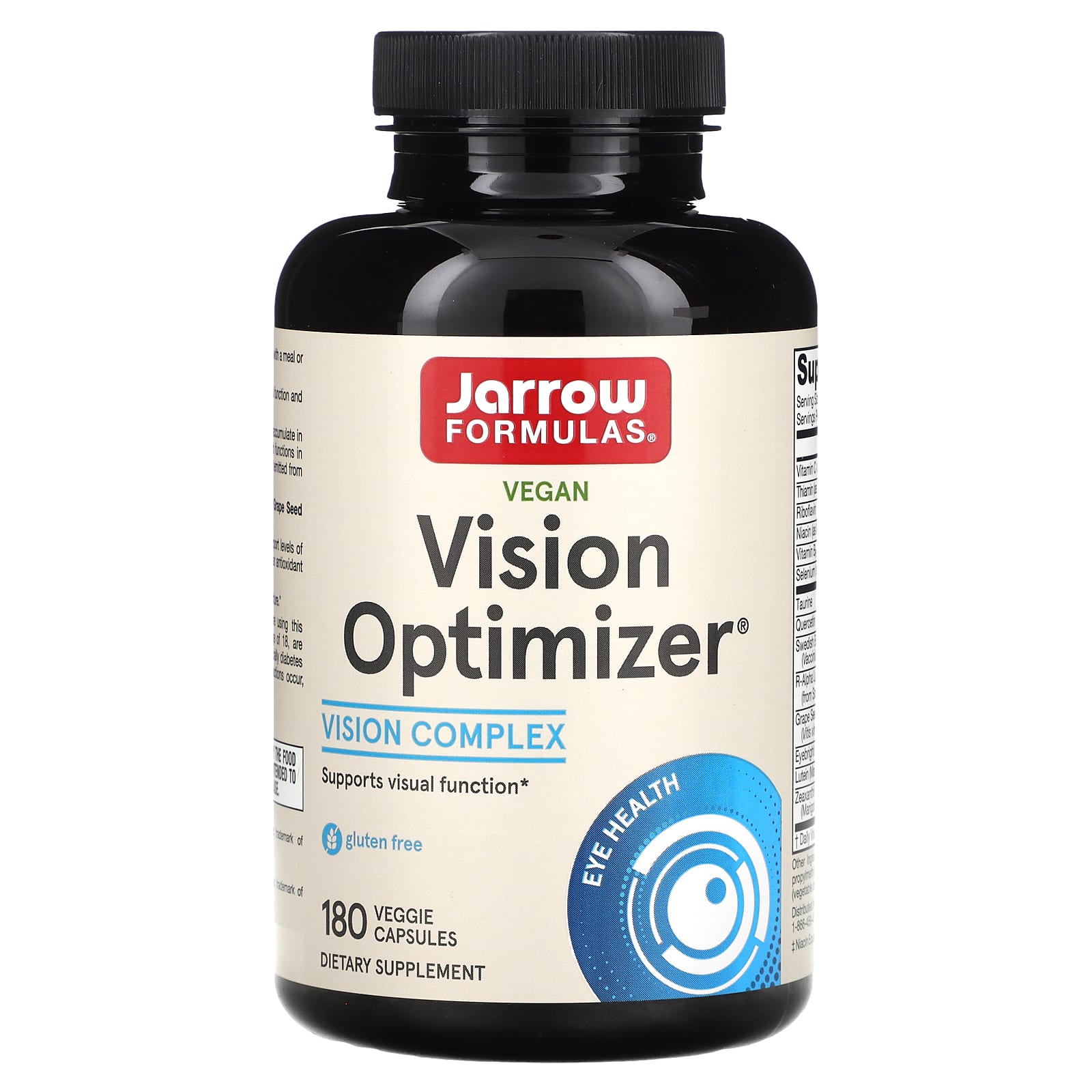 Jarrow Formulas, Vision Optimizer, 180 Capsules UPC 790011290520 | HiLife Vitamins