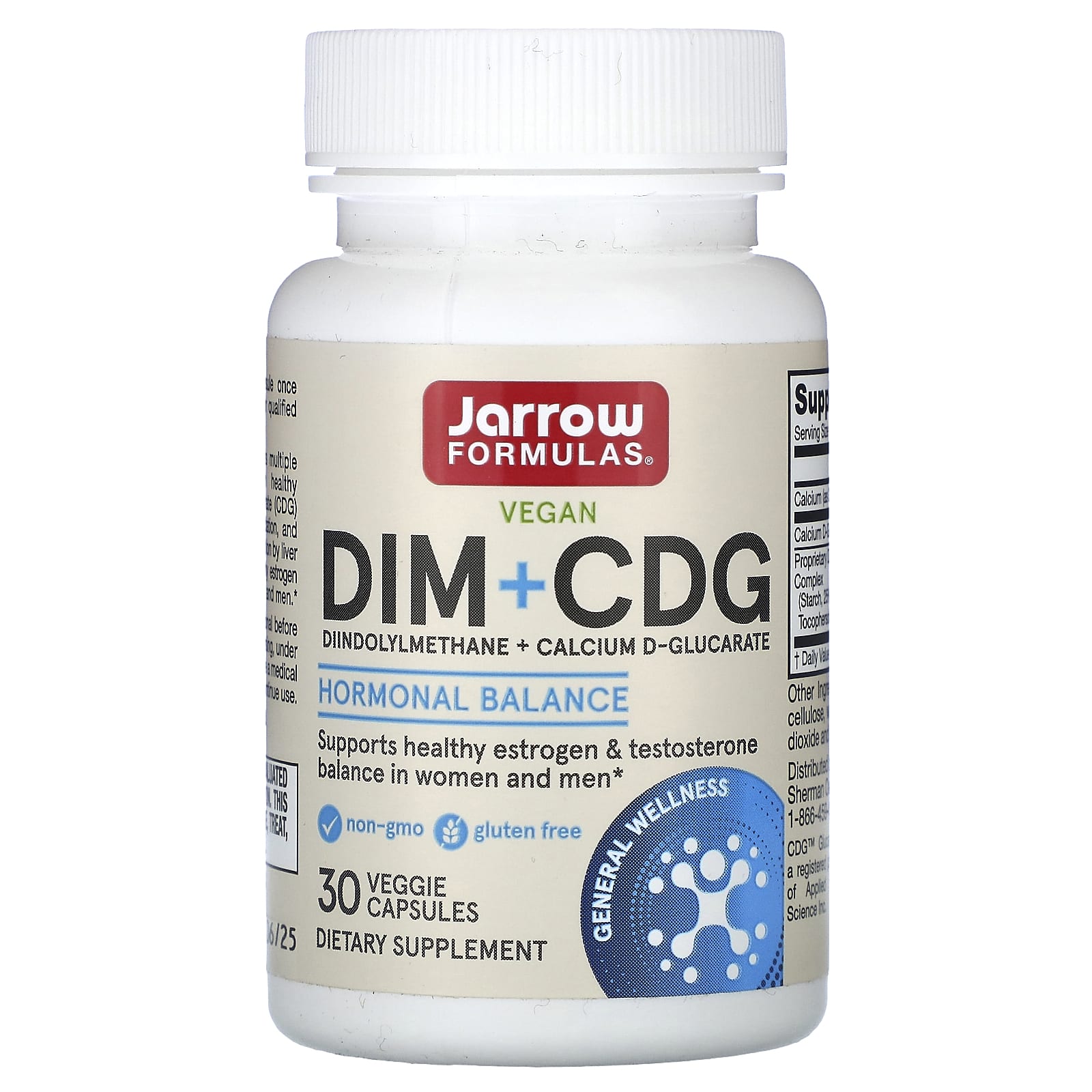 Jarrow Formulas, Dim + Cdg, 30 Veggie Caps UPC 790011290650 | HiLife Vitamins