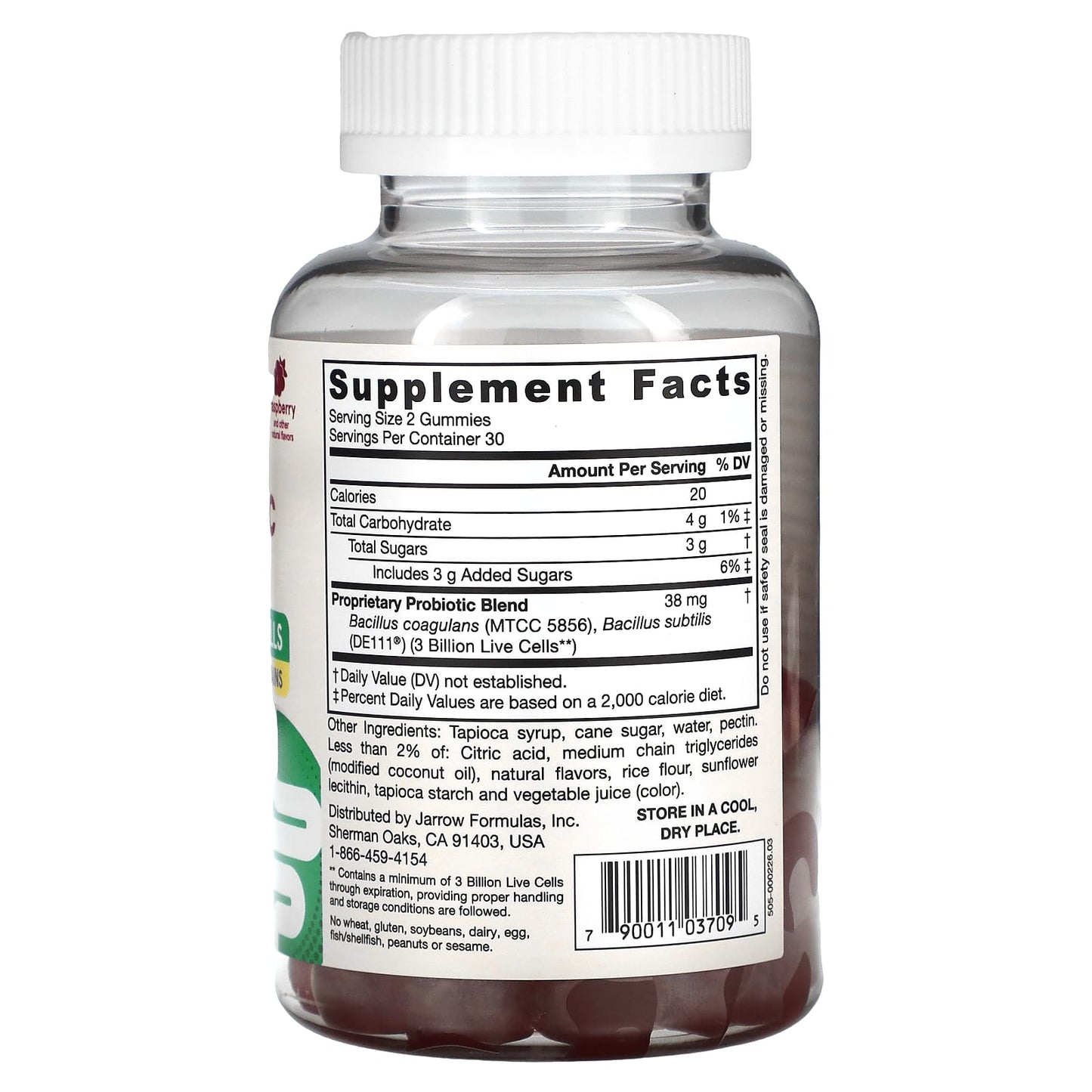 Jarrow, Probiotic Duo, 3 BILLION ORGANISMS, 60 Gummies UPC 790011037095 | HiLife Vitamins