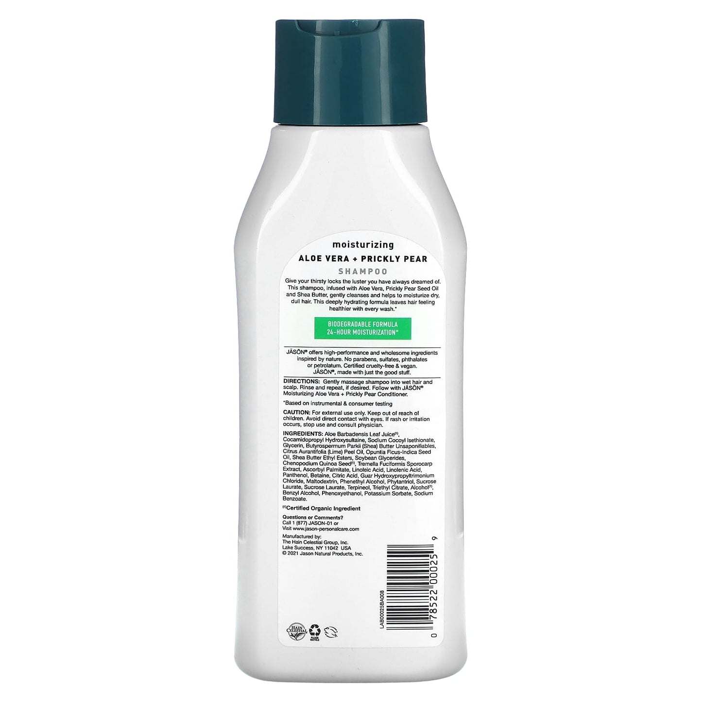 Jason, Shampoo Aloe Vera, 16 Oz UPC 078522000259 | HiLife Vitamins
