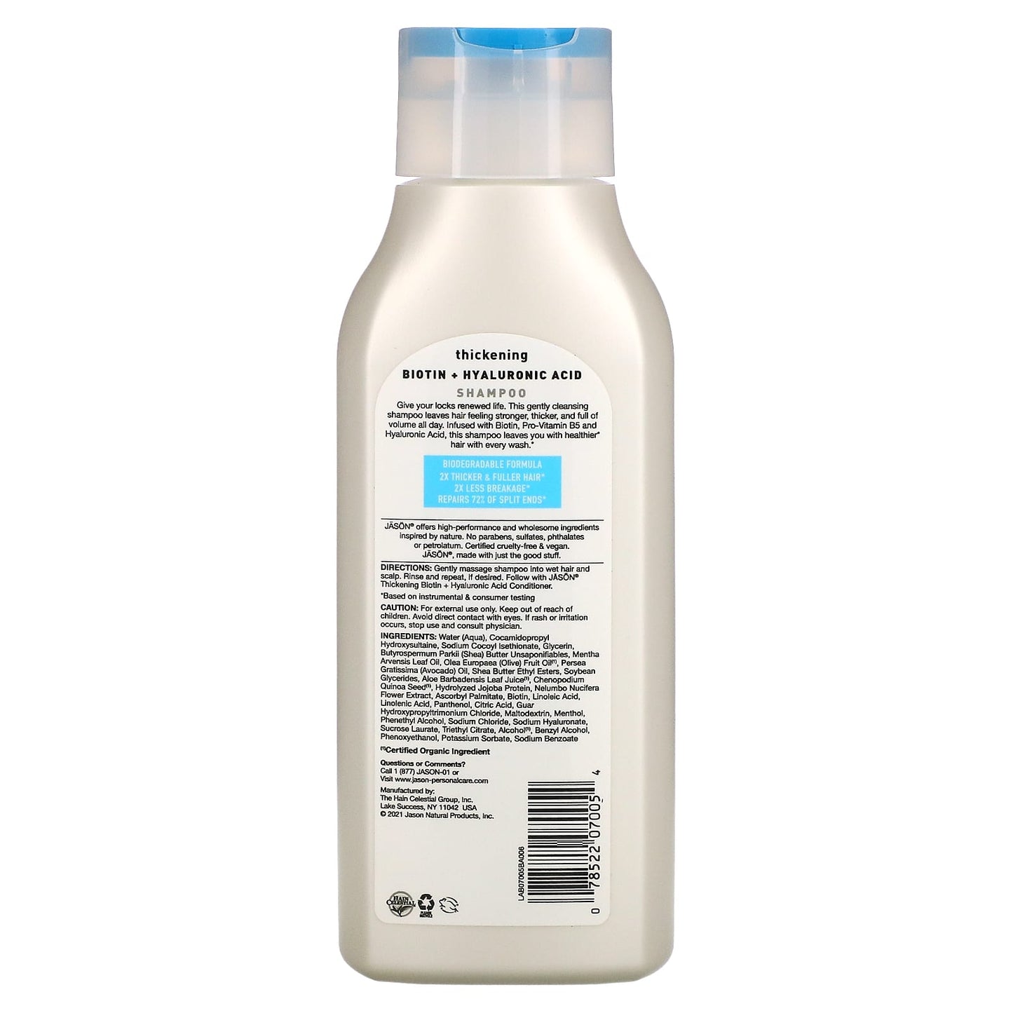 Jason, Shampoo Biotin, 16 Oz UPC 078522070054 | HiLife Vitamins