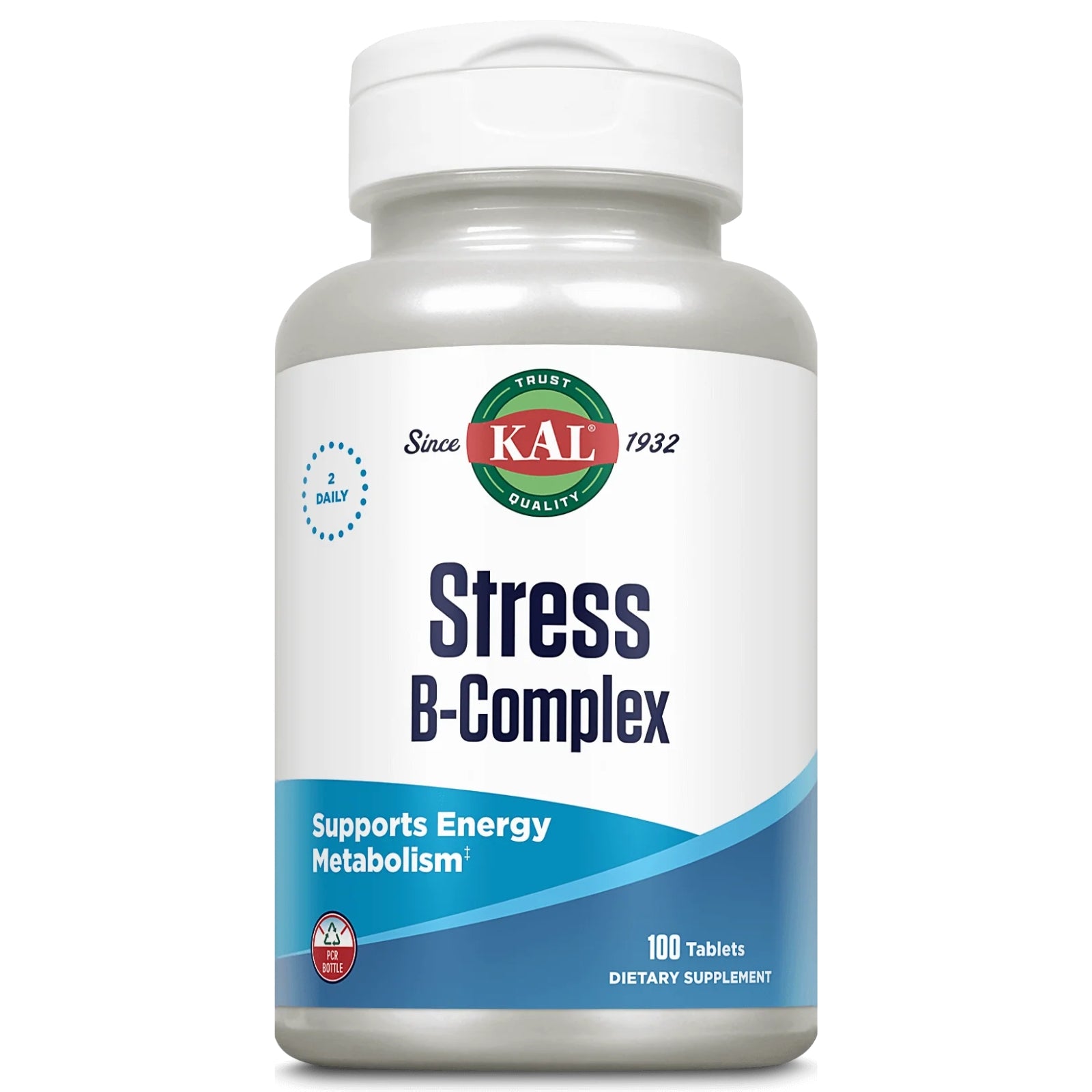 Kal, Stress B Complex, 100 Tablets UPC 021245100232 | Hilife Vitamins