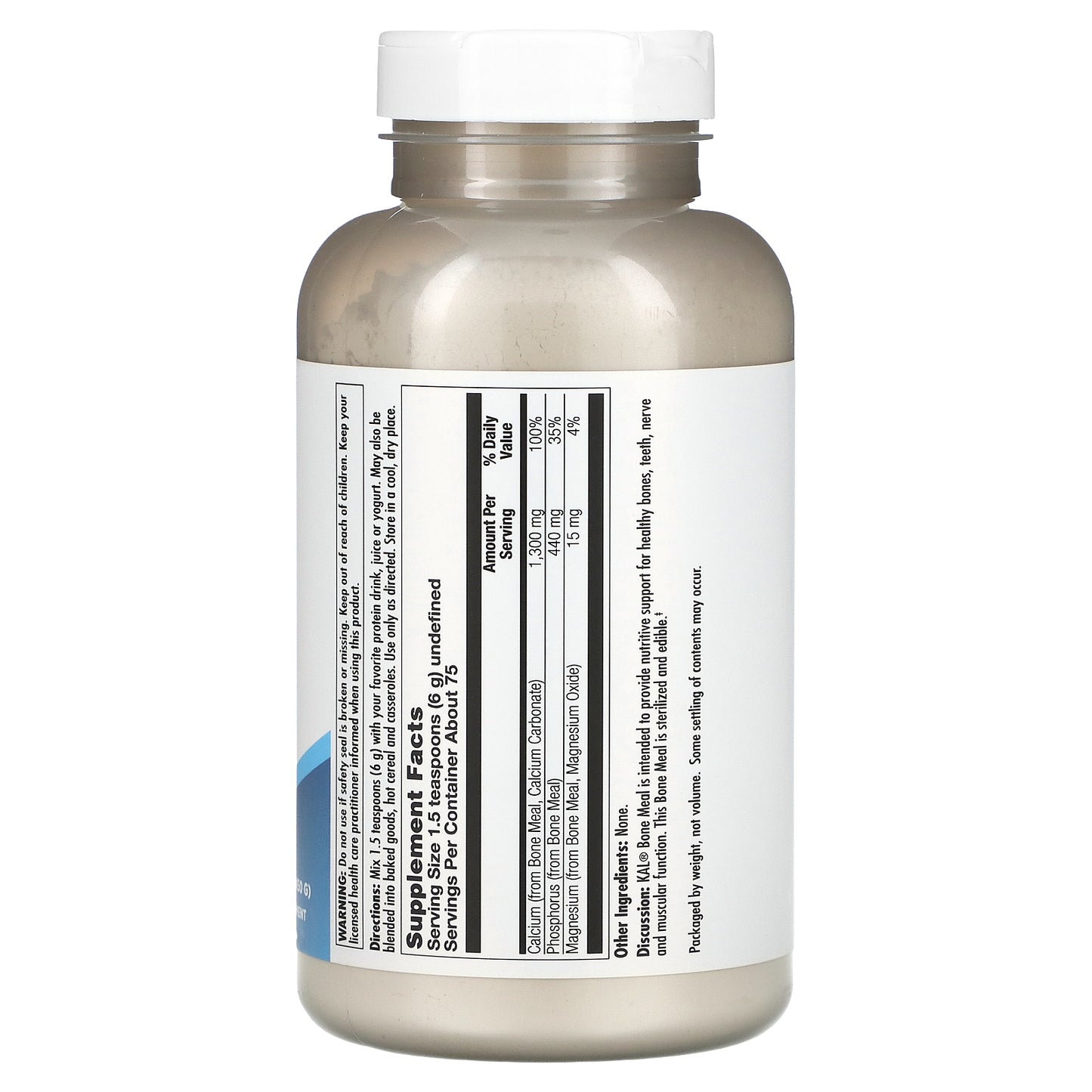 Kal, Bone Meal Powder, 16 oz, 16 Oz UPC 021245134299 | HiLife Vitamins