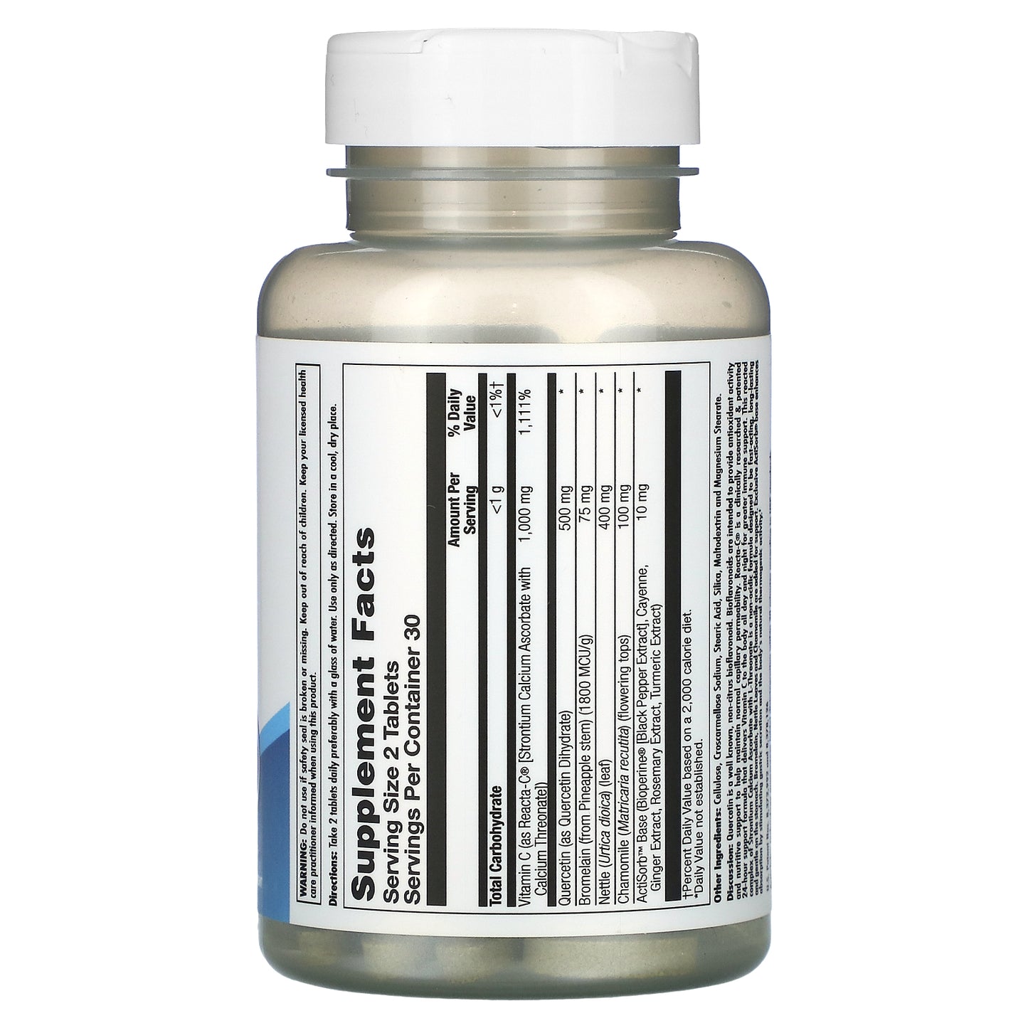 Kal, Quercetin Reacta-C Bromelain, 60 Tablets UPC 021245150626 | HiLife Vitamins