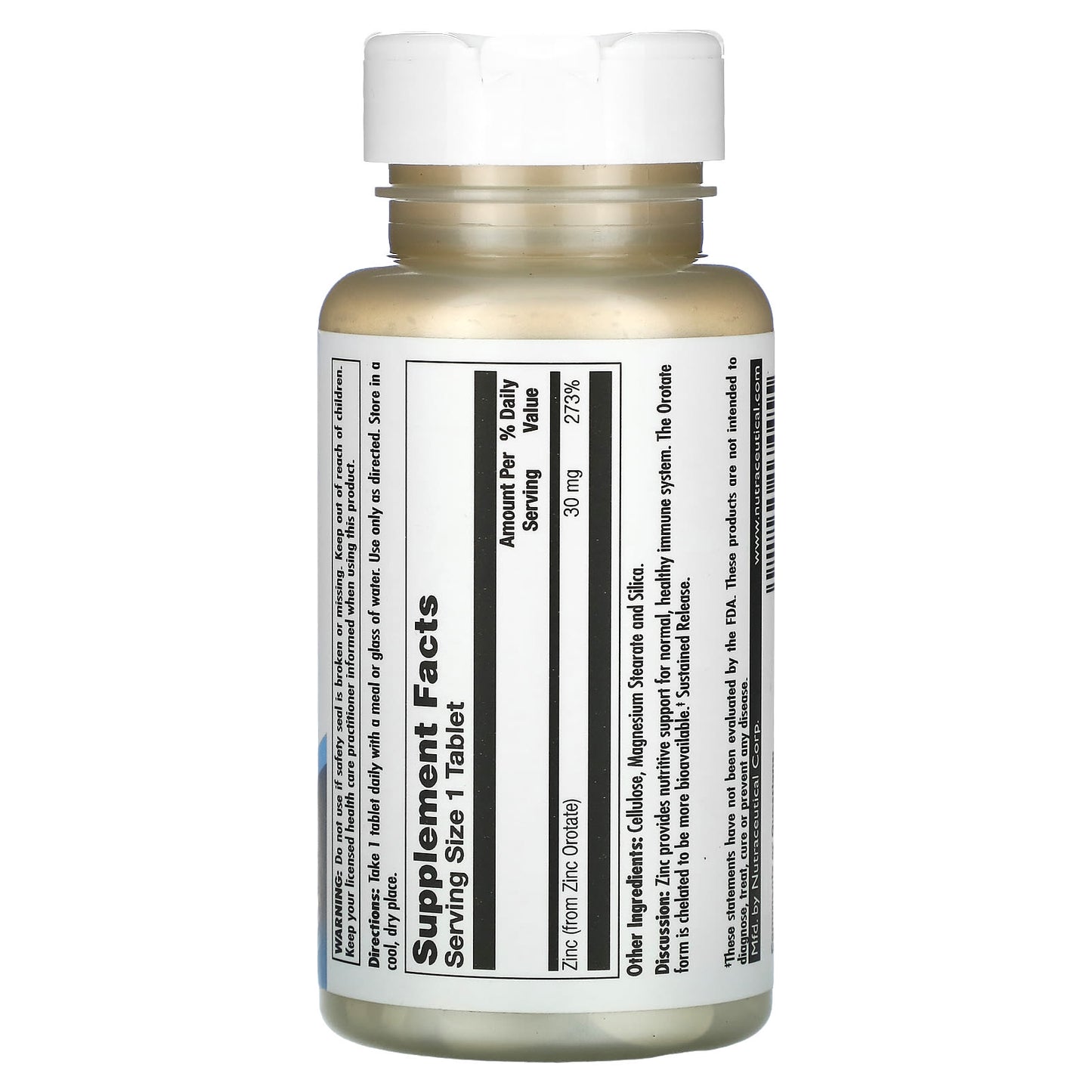 Kal, Zinc Orotate, Sustained Release, 90 Tablets UPC 021245174455 | HiLife Vitamins