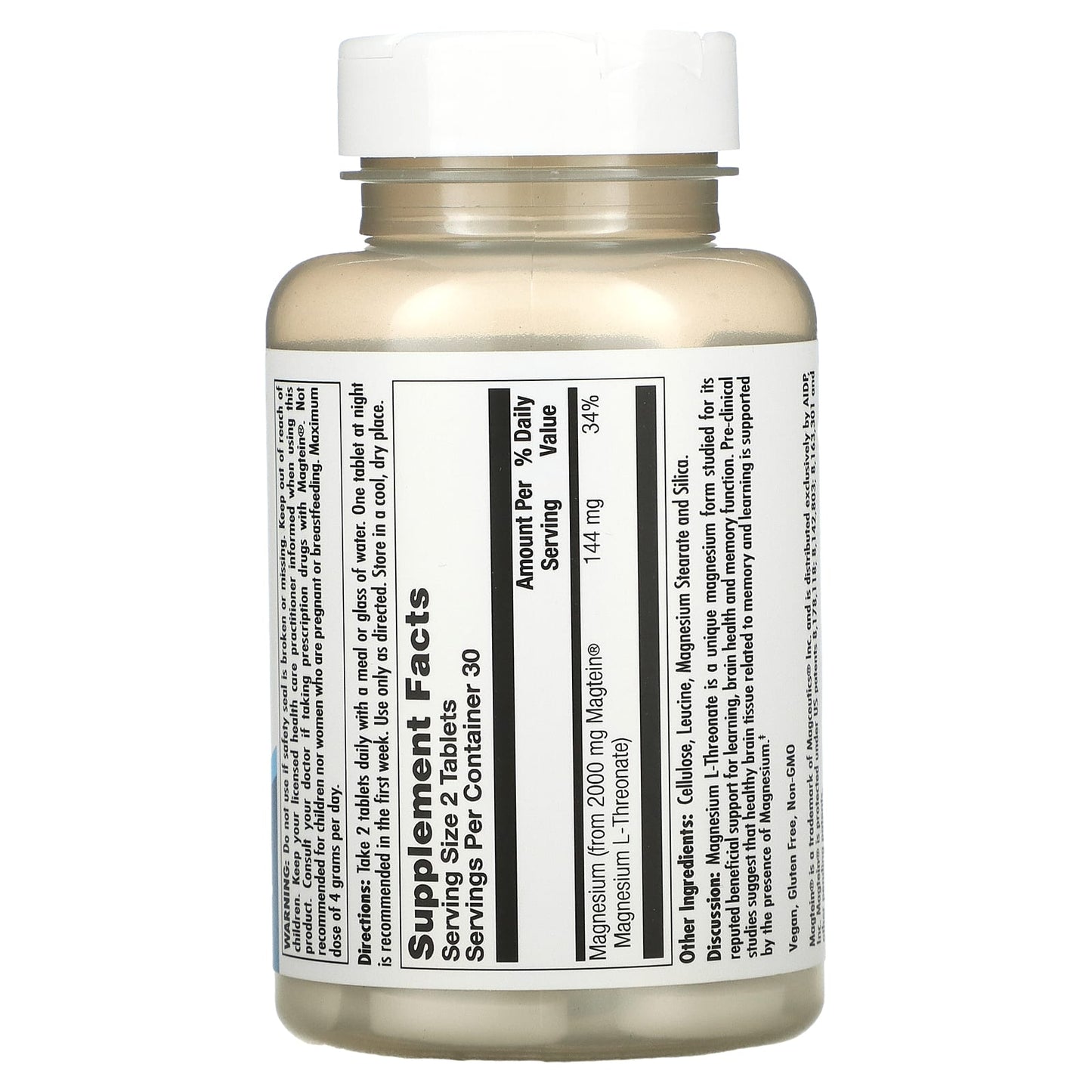 Kal, Think Magnesium L-Threonate, 60 Tablets UPC 021245271932 | HiLife Vitamins