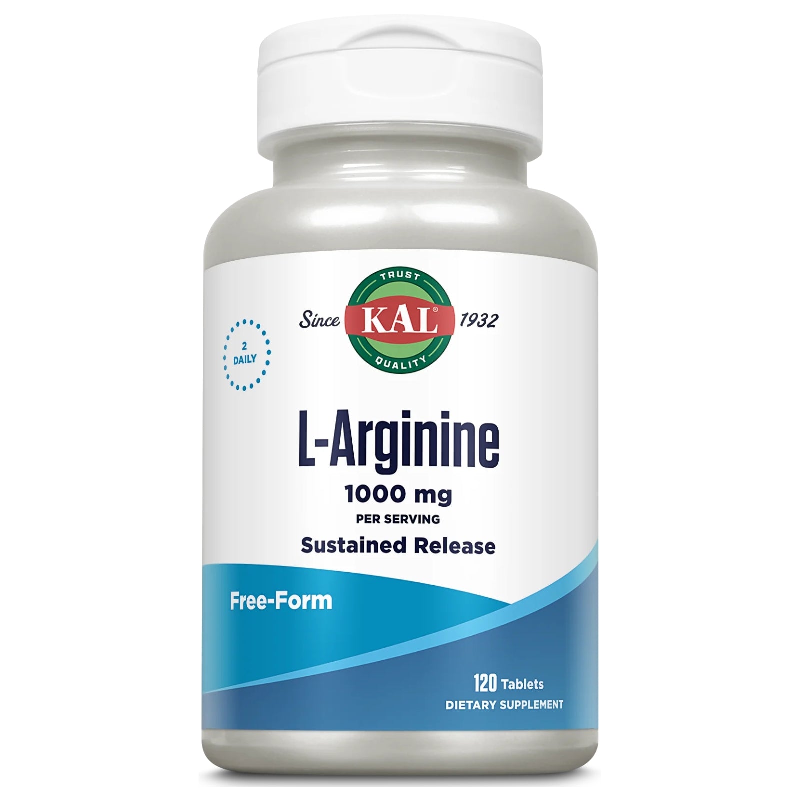 Kal, L-Arginine, 1,000 mg, 120 Tablets UPC 021245278672 | Hilife Vitamins
