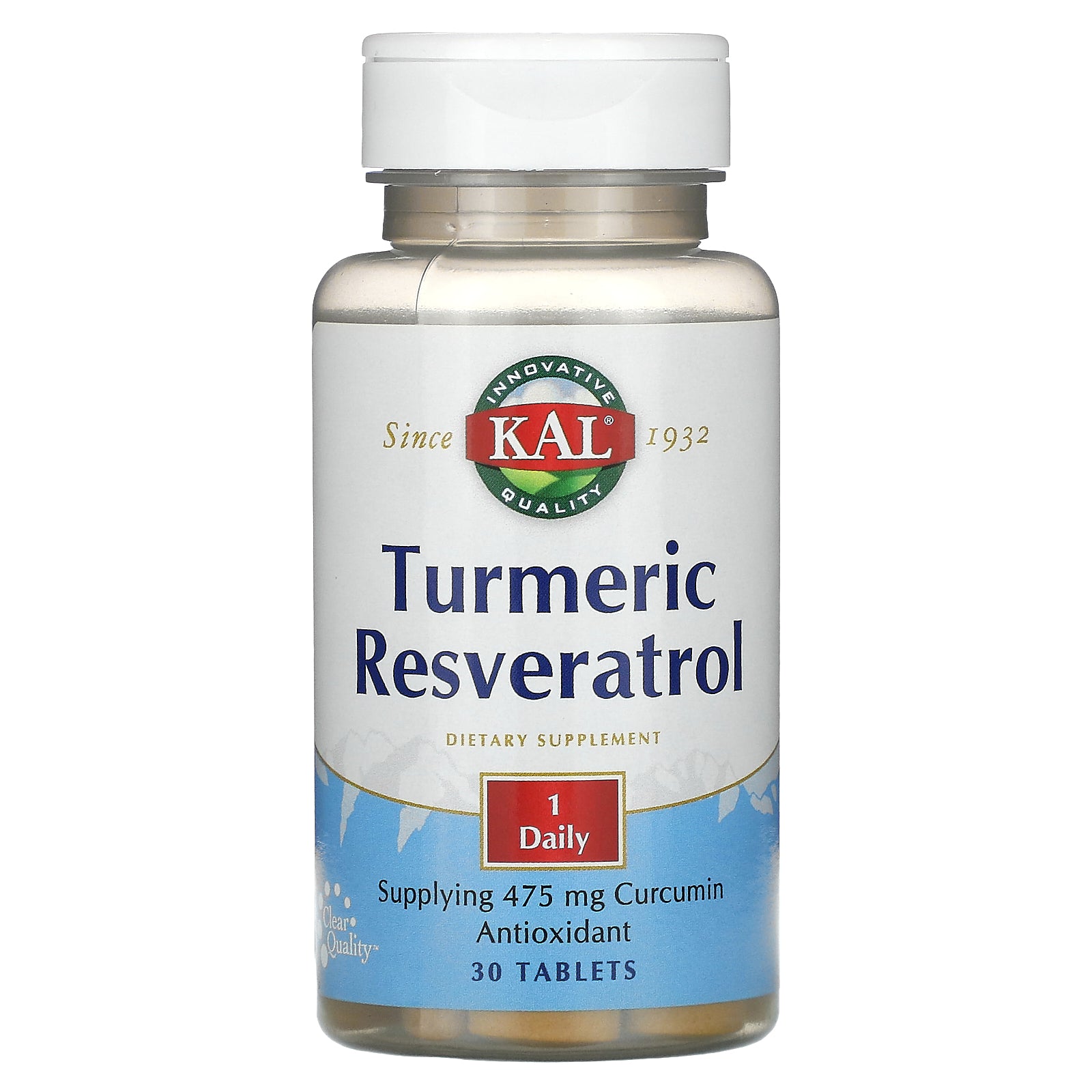 Kal, Turmeric Resveratrol, 30 Tablets UPC 021245345329 | HiLife Vitamins