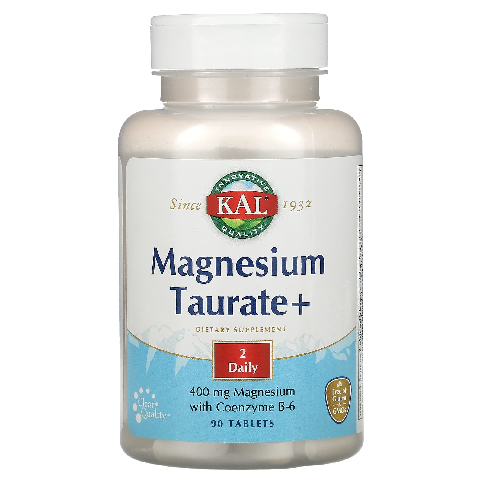 Kal, Magnesium Taurate+, 200 mg, 90 Tablets UPC 021245369752 | HiLife Vitamins