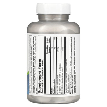 Kal, Apple Cider Vinegar Green Apple 500 mg, 60 Chewables UPC 021245518655 | HiLife Vitamins