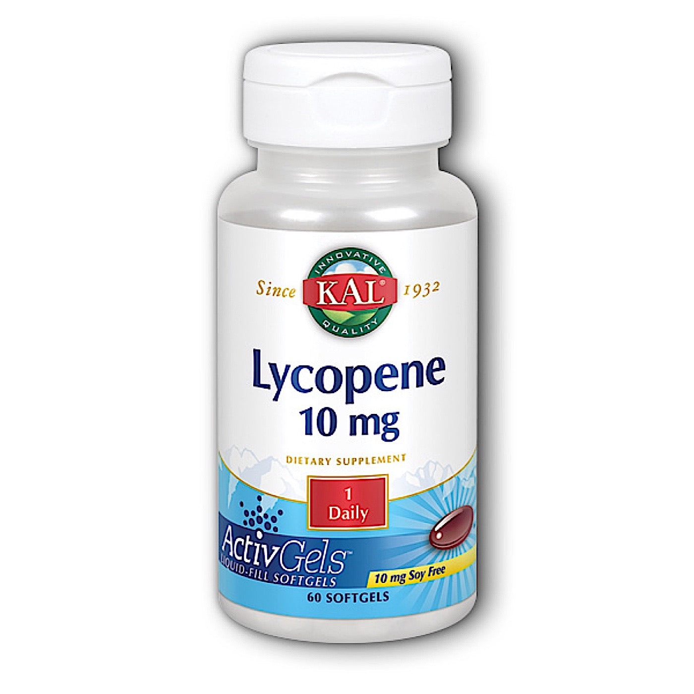 Kal, Lycopene 10mg, 60 Softgels UPC 021245548607 | HiLife Vitamins