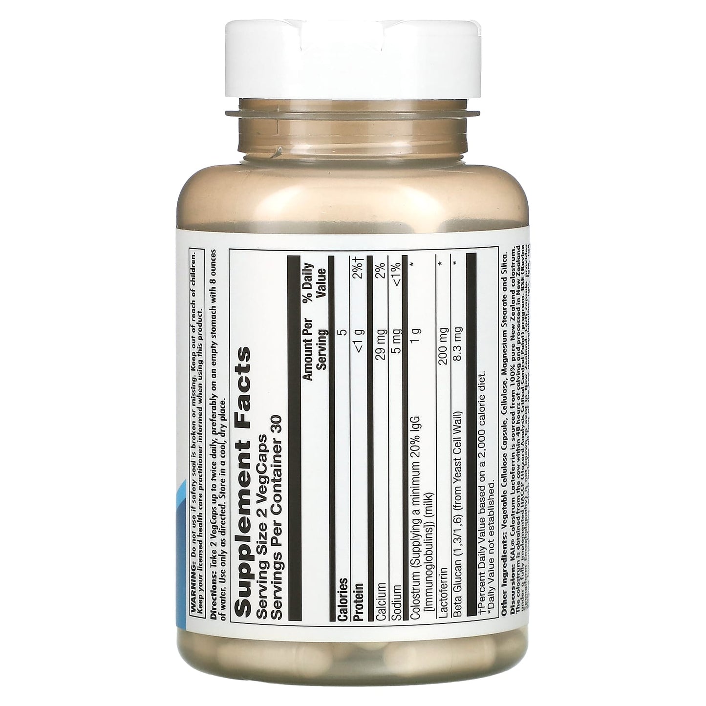 Kal, Colostrum Lactoferrin 1g/200mg, 60 Capsules UPC 021245559047 | HiLife Vitamins