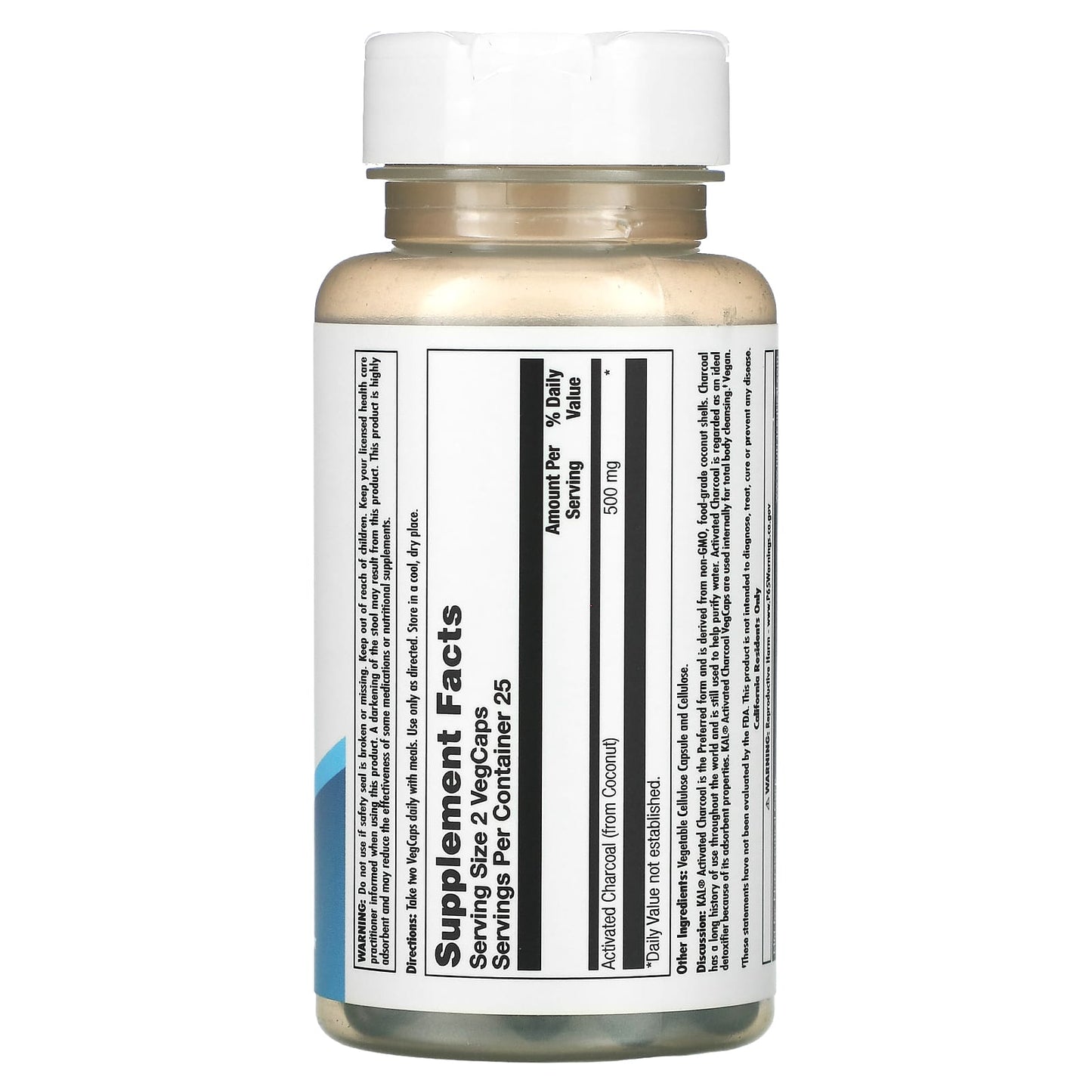 Kal, Charcoal 260mg, 50 Capsules UPC 021245586050 | HiLife Vitamins