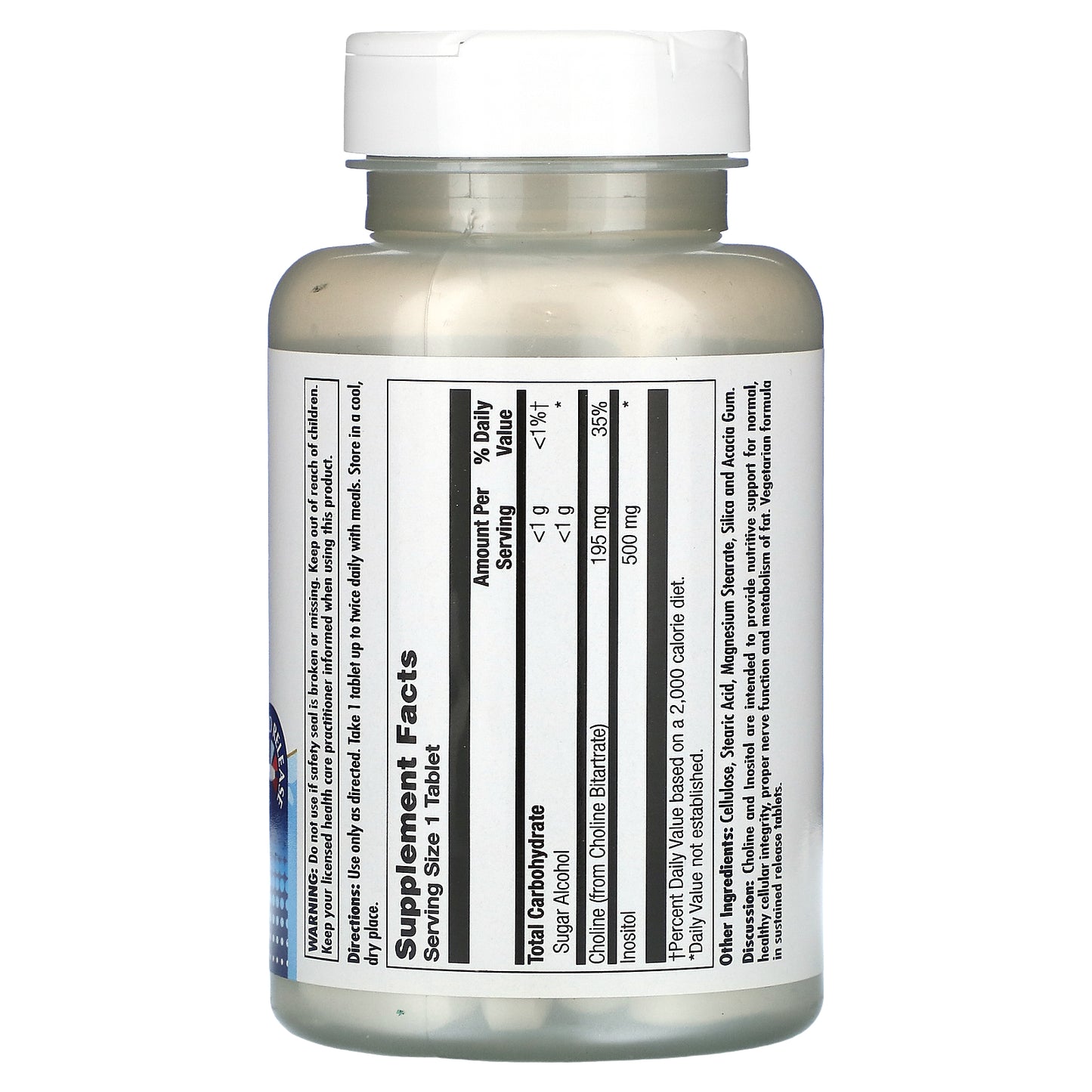 Kal, Choline Inositol, 90 Tablets UPC 021245589600 | HiLife Vitamins