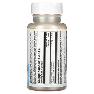 Kal, E, 670 mg (1,000 IU), 30 Softgels UPC 021245655121 | HiLife Vitamins