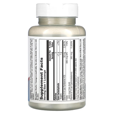 Kal, B-6 B-12 Folic Acid, Black Cherry, 60 Lozenges UPC 021245685555 | HiLife Vitamins