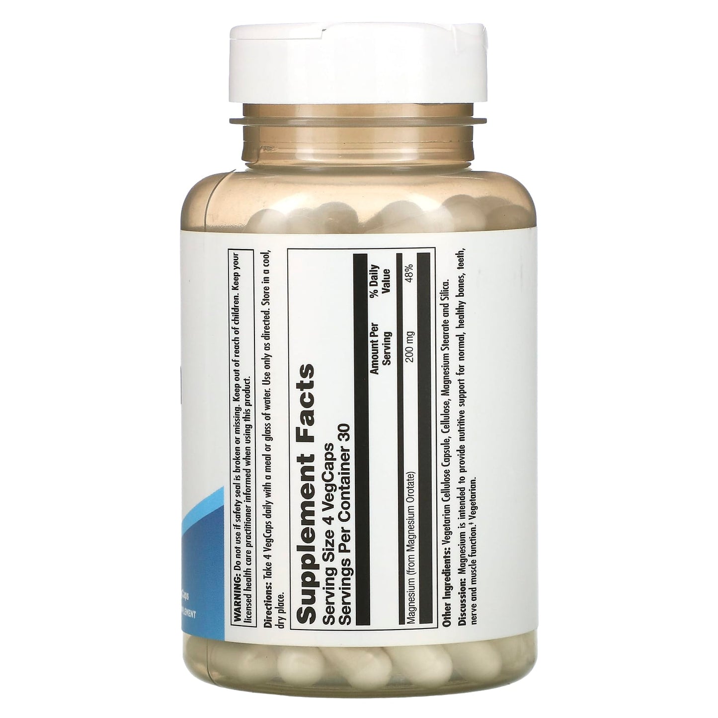 Kal, Magnesium Orotate 200 mg, 120 Vegetarian Capsules UPC 021245710608 | HiLife Vitamins
