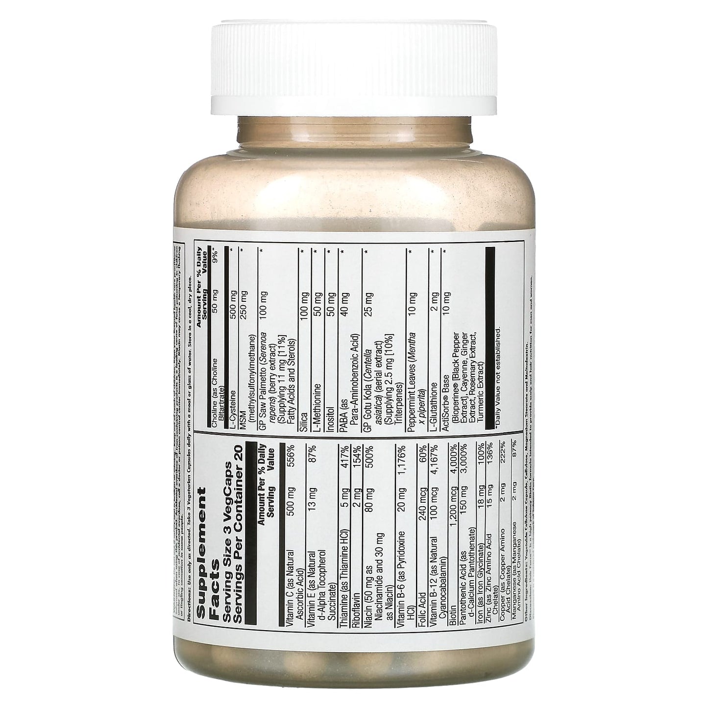Kal, Hair Force, High Potency Biotin, 60 Vegetarian Capsules UPC 021245723080 | HiLife Vitamins