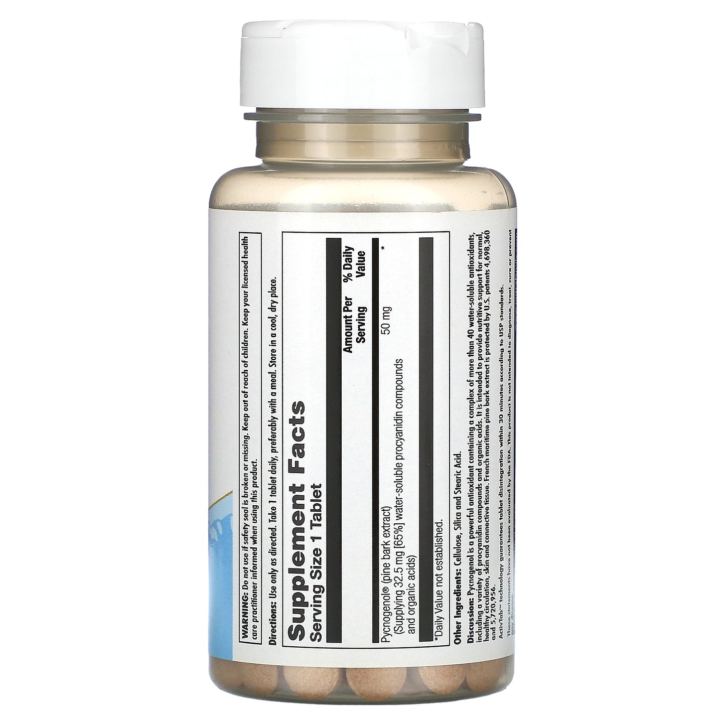 Kal, Pycnogenol, 50 mg, 30 Tablets UPC 021245850304 | HiLife Vitamins