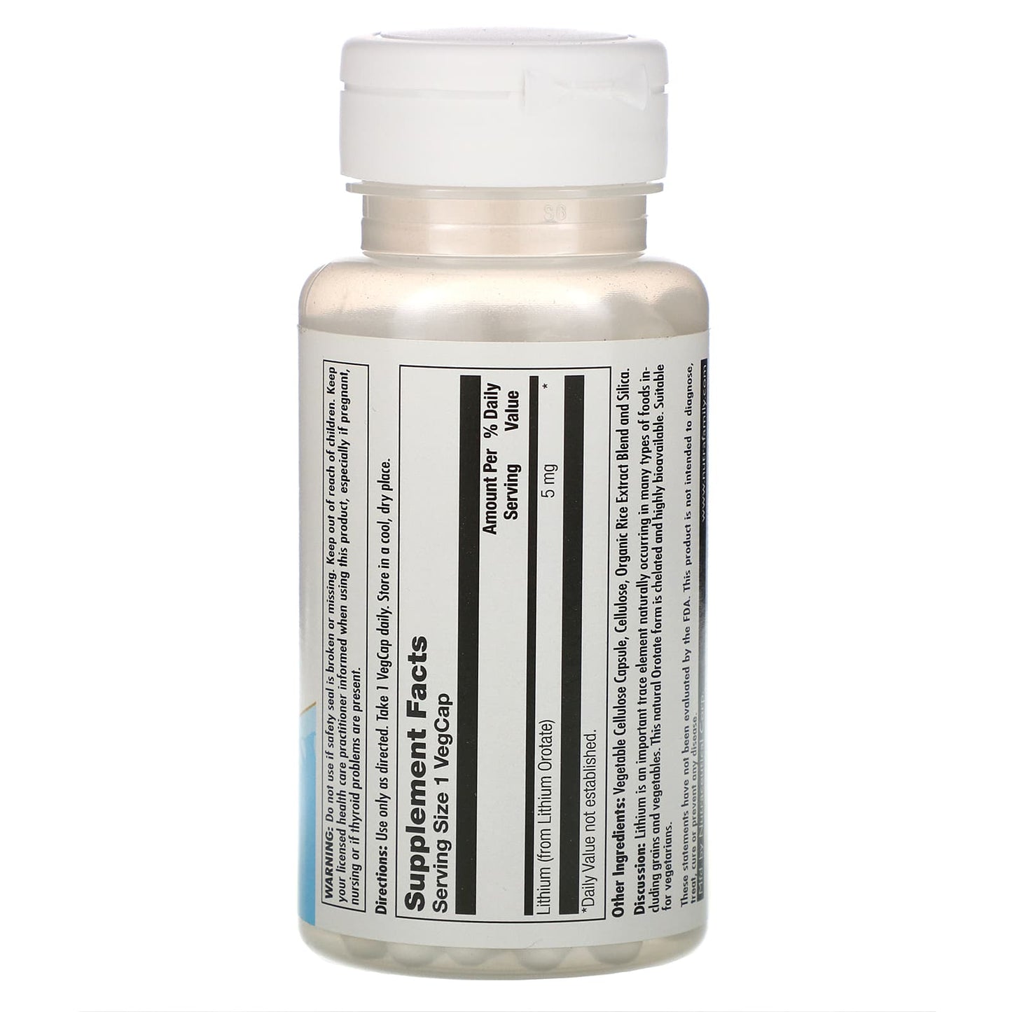 Kal, LITHIUM OROTATE 5MG, 120 Capsules UPC 021245863311 | HiLife Vitamins