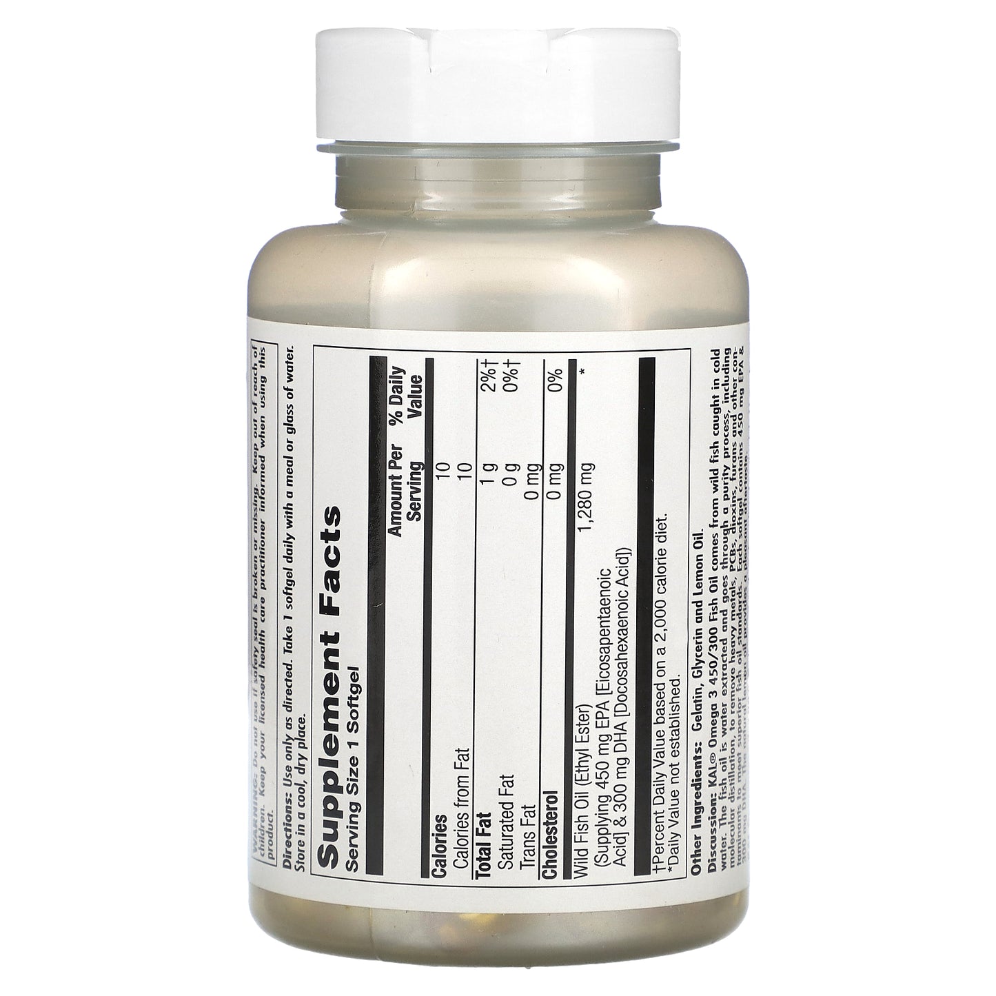 Kal, Omega 3 450/300, 60 Softgels UPC 021245864820 | HiLife Vitamins