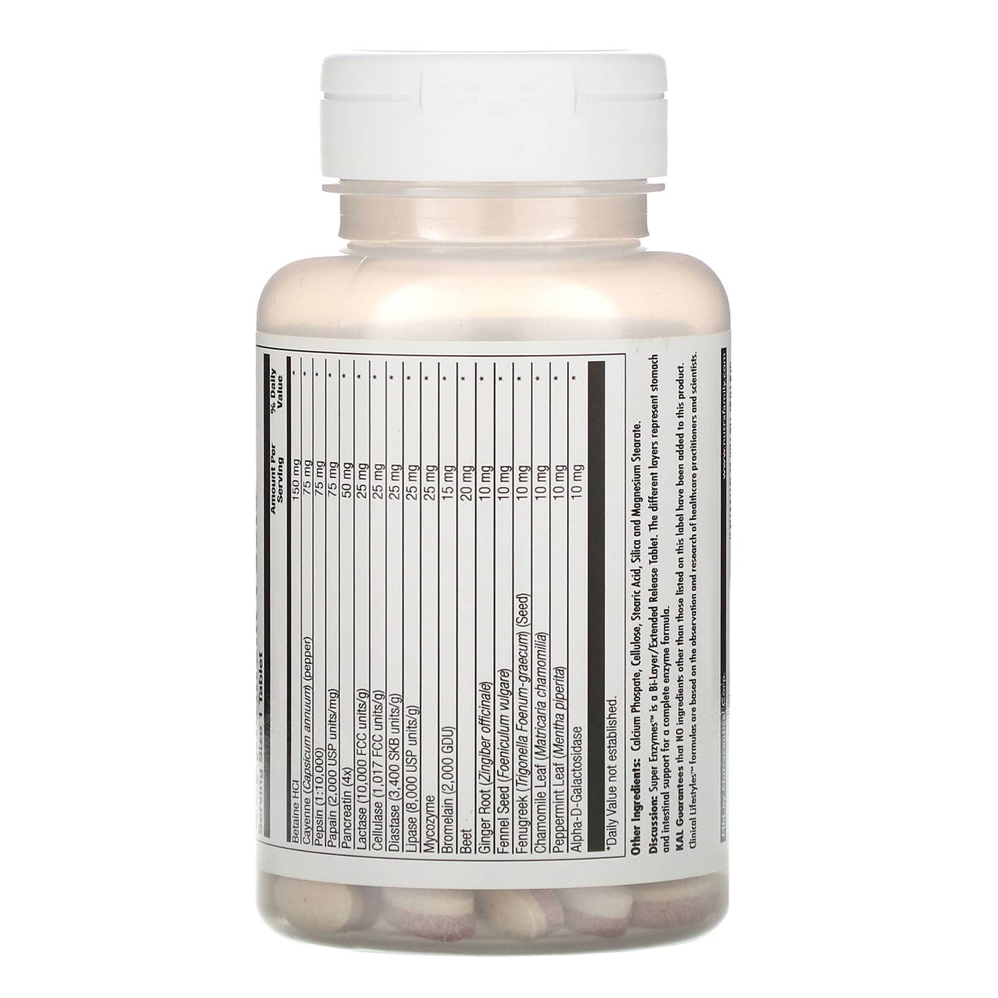 Kal, Enzymes Super, 60 Tablets UPC 021245893080 | HiLife Vitamins