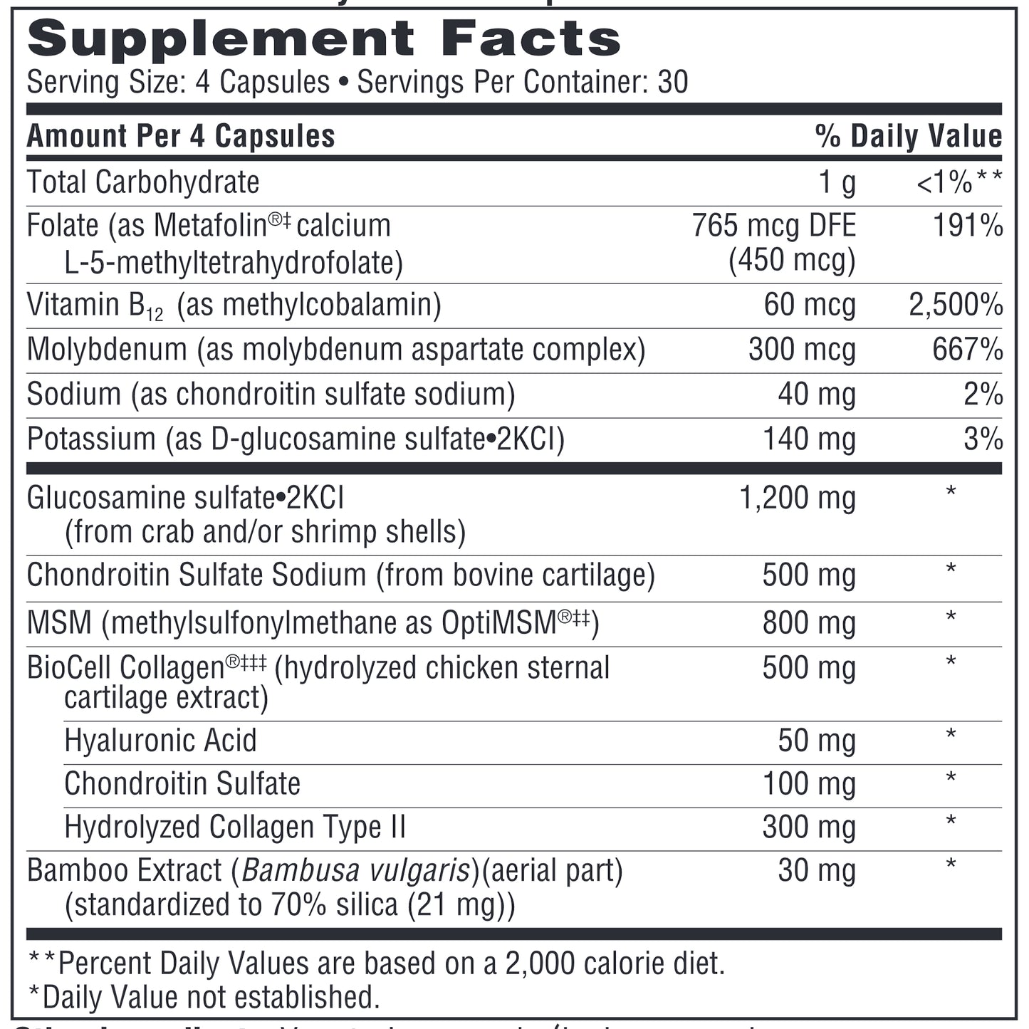 Klaire Labs, Joint Support Formula, 120 Capsules UPC 817234010381 | HiLife Vitamins