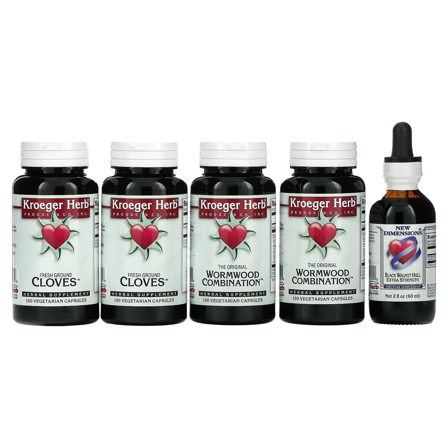 Kroeger Herb Comp Concentrates, Wormwood Kit, 5 UPC 696916106686 | Hilife Vitamins