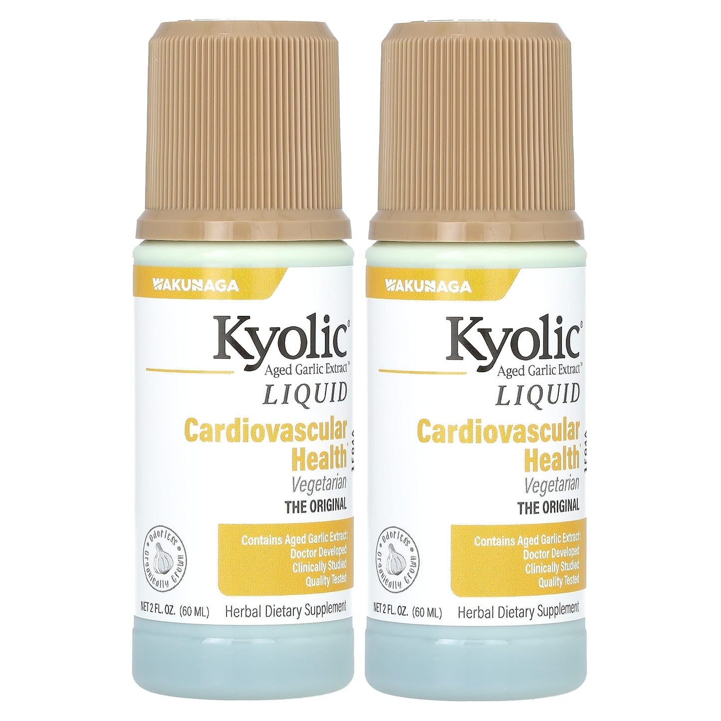 Kyolic, Aged Garlic Extract™ Liquid, 2 Bottles, 2 fl oz (60 ml) Each UPC 023542100236 | HiLife Vitamins