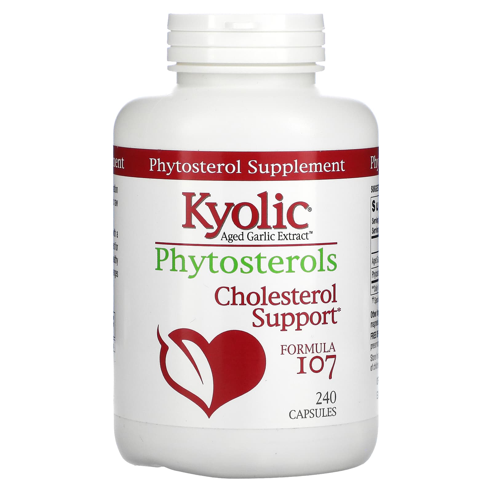Kyolic, Phytosterols Formula 107, 240 Capsules UPC 023542107433 | Hilife Vitamins