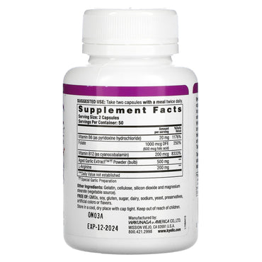 Kyolic, Total Heart Health, Formula 108, 100 Capsules UPC 023542108416 | Hilife Vitamins