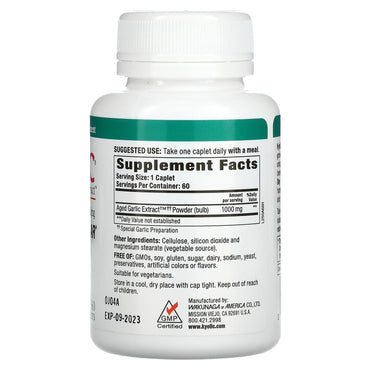 Kyolic, One Per Day, 60 Caplet UPC 023542250665 | Hilife Vitamins