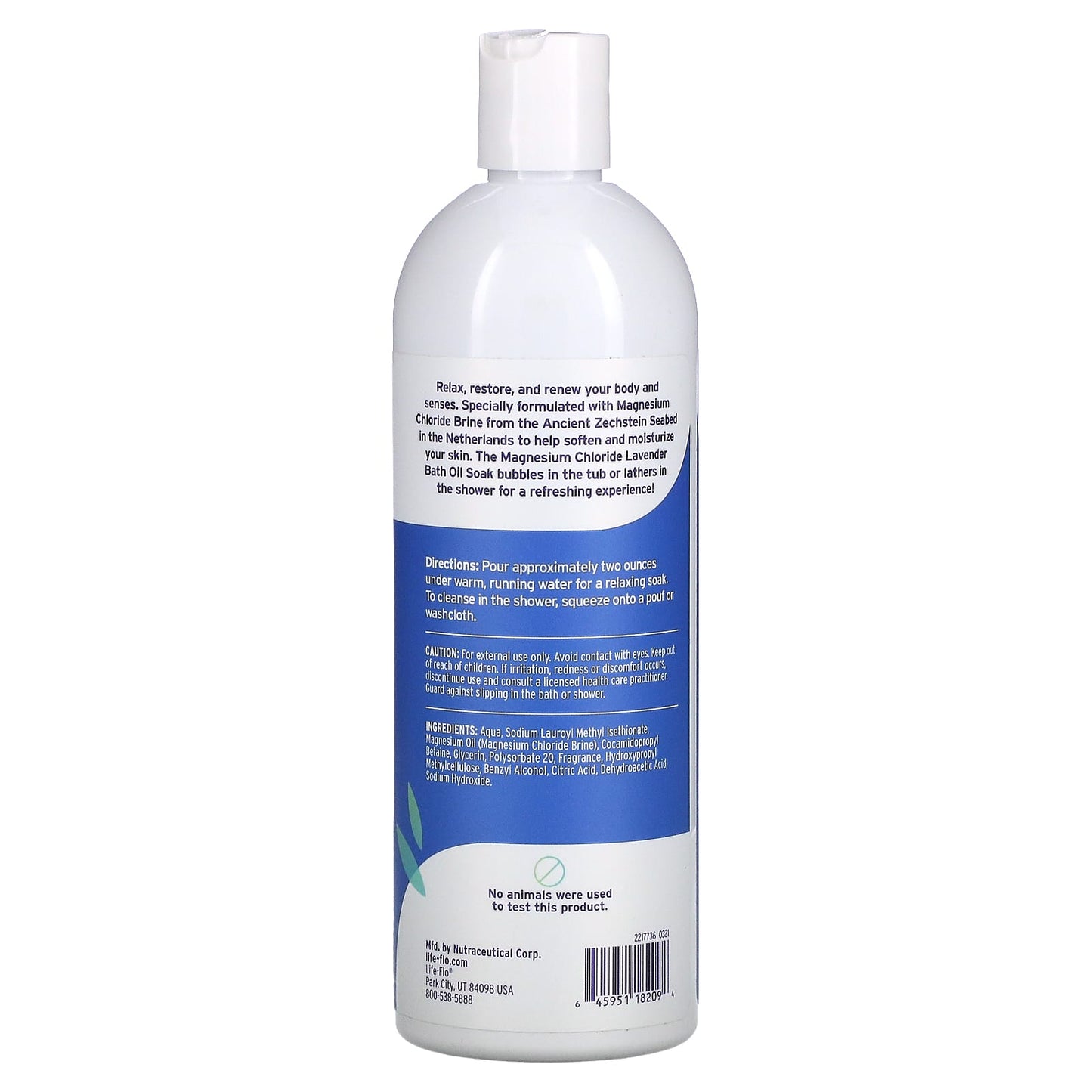 Life-Flo, Magnesium Bath Oil Soak, Lavender, 16 Oz UPC 645951182094 | HiLife Vitamins