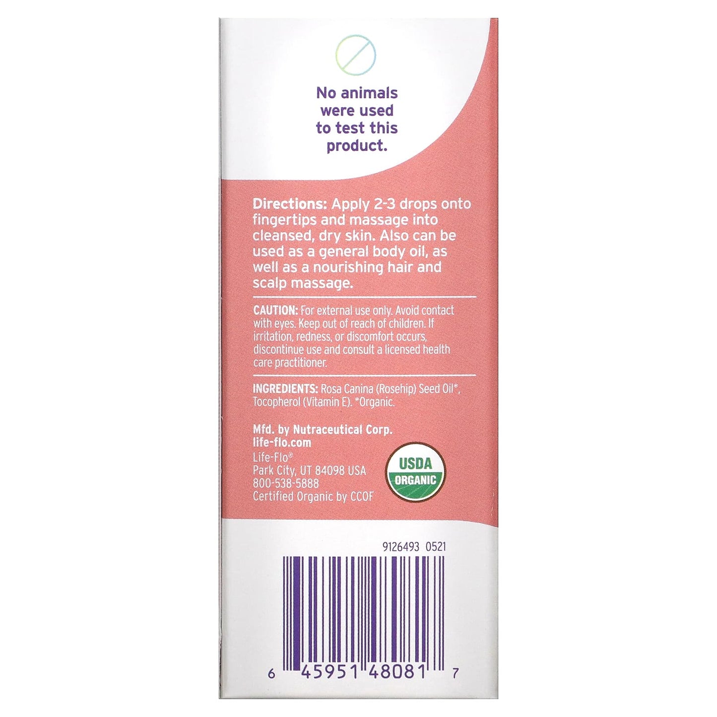 Life-Flo, Pure Rosehip Seed Oil, 1 Oz Oil UPC 645951480817 | HiLife Vitamins