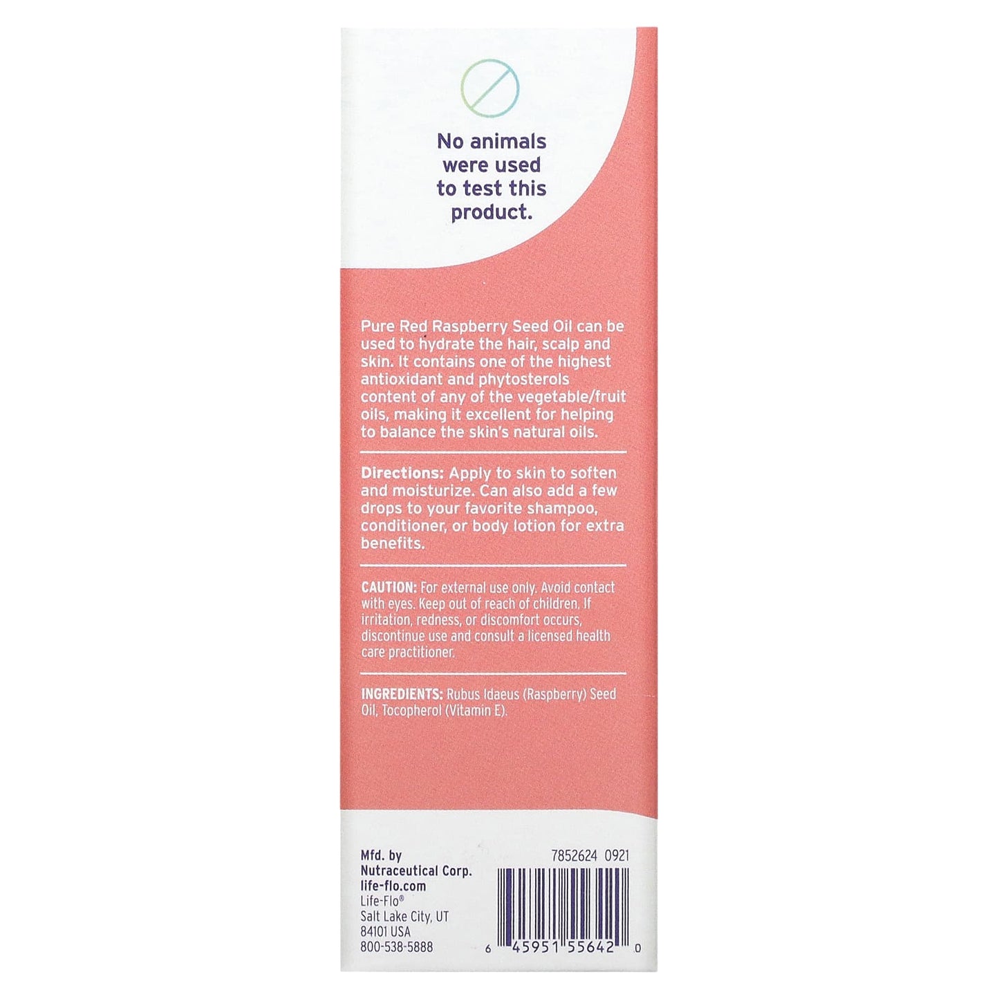 Life-Flo, Pure Red Raspberry Seed Oil, 2 Oz UPC 645951556420 | HiLife Vitamins