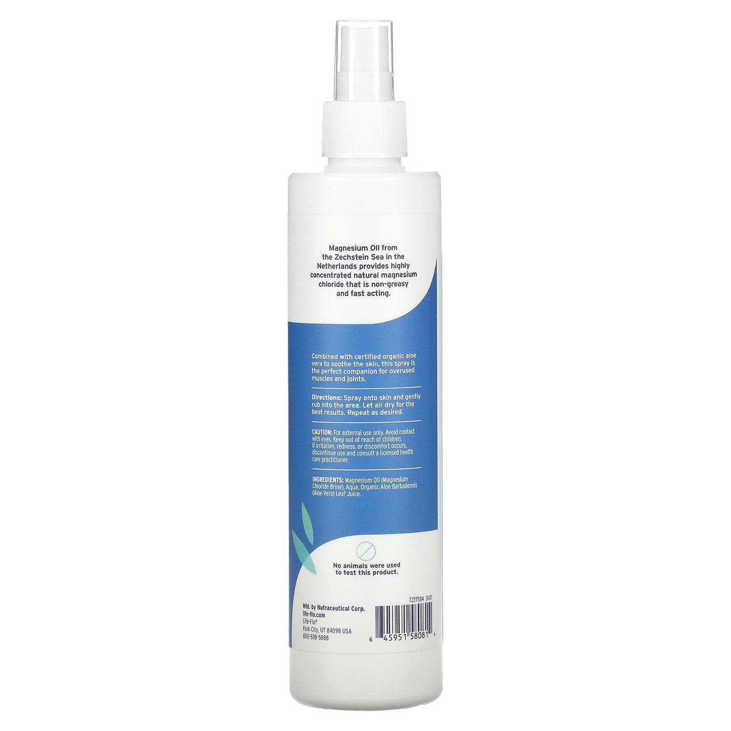Life-Flo, Magnesium Oil with Aloe Vera Spray, 8 Oz Spray UPC 645951580814 | HiLife Vitamins